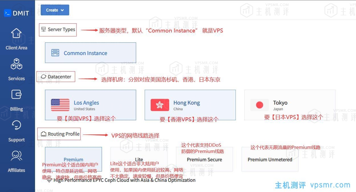 DMIT VPS购买教程 - VPS类型及线路选择