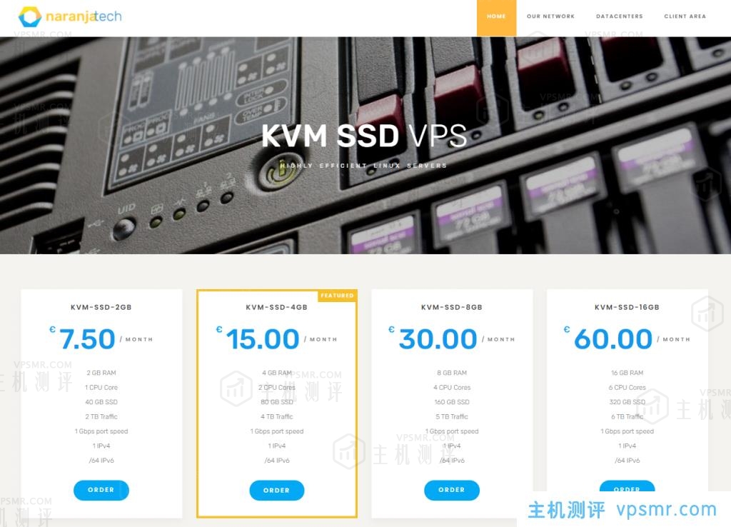 naranjatech荷兰VPS促销1核(EPYC7542)2G内存30G NVMe SSD硬盘月流量5TB年付20欧元附优惠码及测试IP