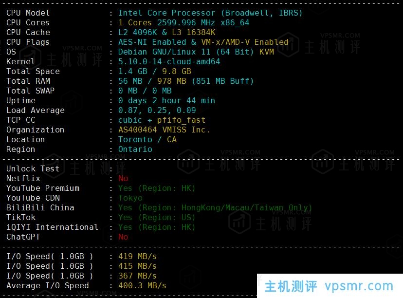 VMISS怎么样？VMISS日本东京IIJ线路VPS测评分享，解锁tiktok