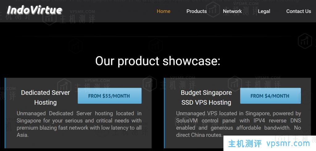 IndoVirtue国际线路：美国VPS月付5美元，新加坡10G带宽VPS月付7美元