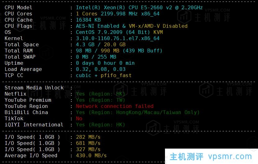 VMshell怎么样？VMshell双11活动VPS套餐年付66.66美元，VMshell香港CMI线路原生IP VPS测评分享