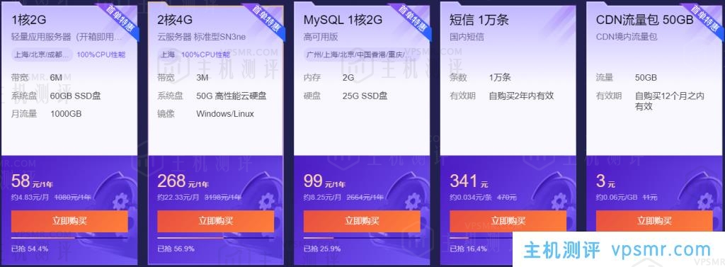 2021腾讯云双十一提前购活动：新客户2核4G8M轻量服务器年70元且领取续费代金券