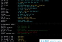 VMISS怎么样?VMISS港VPS评测:CNvpsmr.comBGP线,解锁网飞/迪士尼流媒体,联通回程走联通4837,移动回程走CMI。_国外VPS主机测评